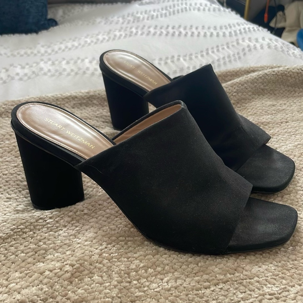 Stuart Weitzman Stack Heel Mules - image 1